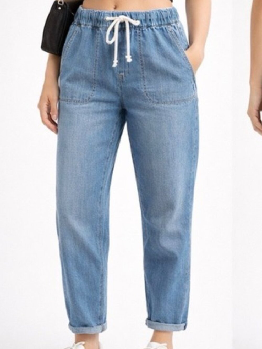 J.Crew Factory Denim Drawstring Pant – Size 29 – 100% Cotton